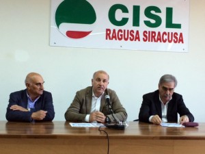 i tre segretari durante la conferenza stampa